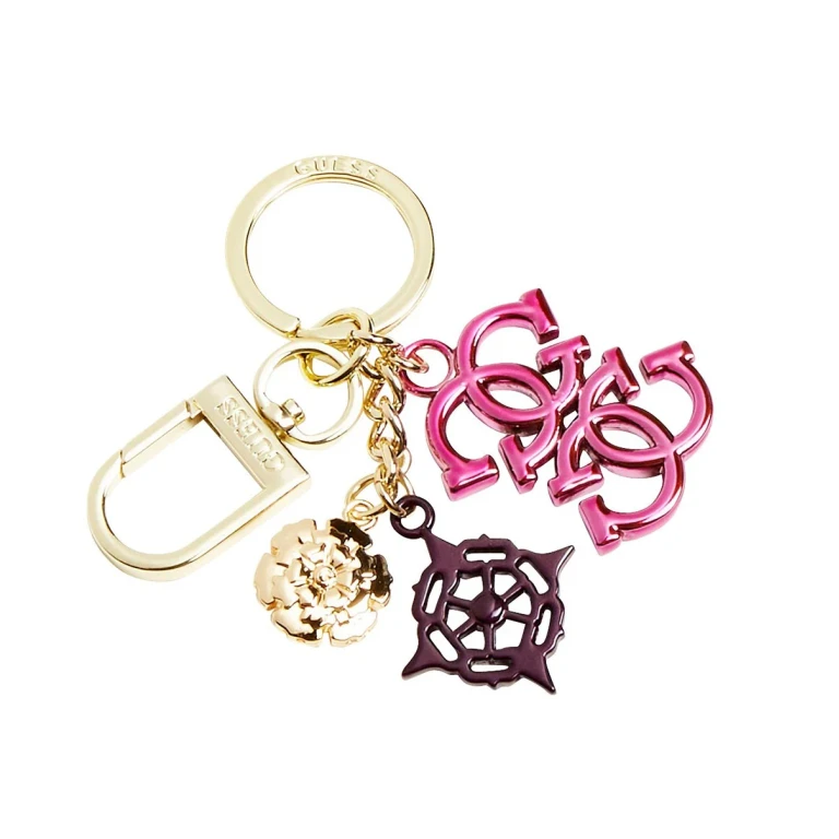 , metal keychain, RW7427, fuchsia
