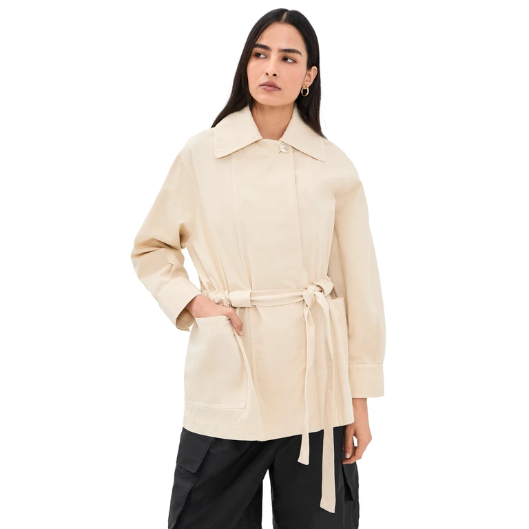 Field Cotton Jacket Almond Cream 40