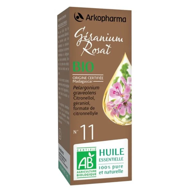 Arkoessentiel Essential Oil N°11 Organic Rose Geranium (Pelargonium Graveolens) 5ml