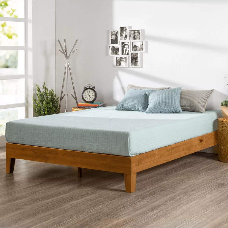 Night Therapy Rustic Oak Deluxe Solid Wood Platform Bed, Twin:- Twin