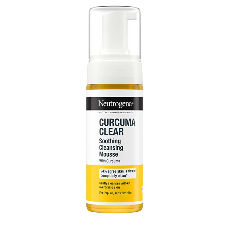 Espuma de limpeza calmante de cúrcuma Para pele sensível, mista e problemática Cúrcuma Clear (Espuma de limpeza calmante) 150 ml