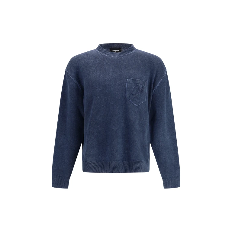 Crew Neck Sweater Navy Blue