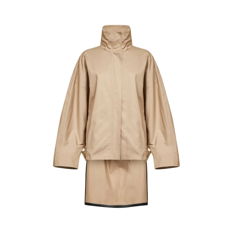 Bomber Jacket Beige Cotton