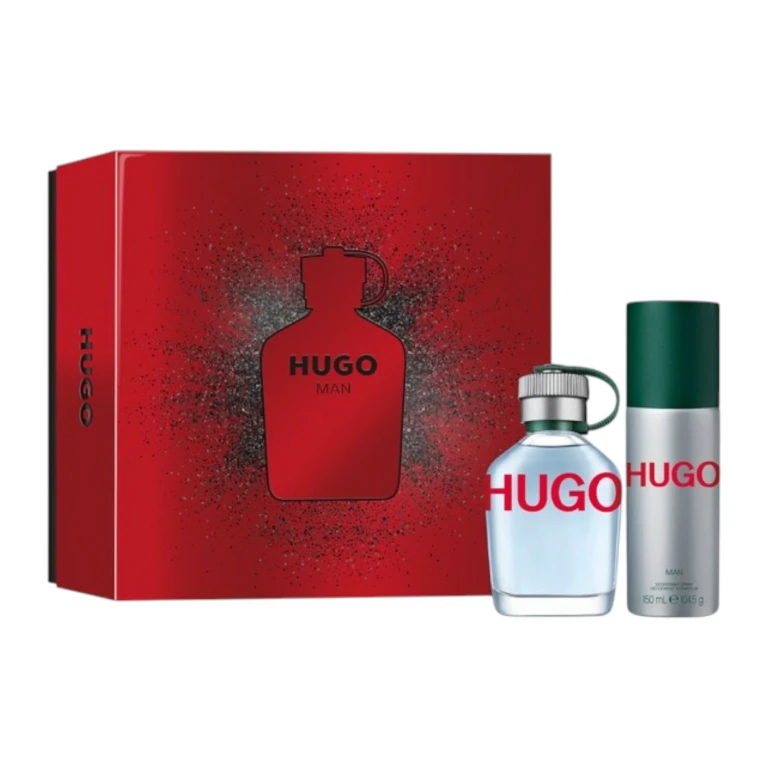 Hugo Man Set Hugo Boss: Hugo Green Eau De Toilette For Men 75 ml + Hugo Man Deodorant Spray For Men 150 ml