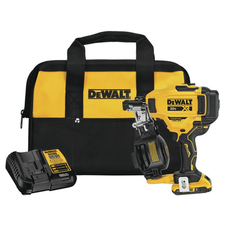 20V MAX Brushless Lithium-Ion 15 Degree Cordless Coil Roofing Nailer Kit (2 Ah)