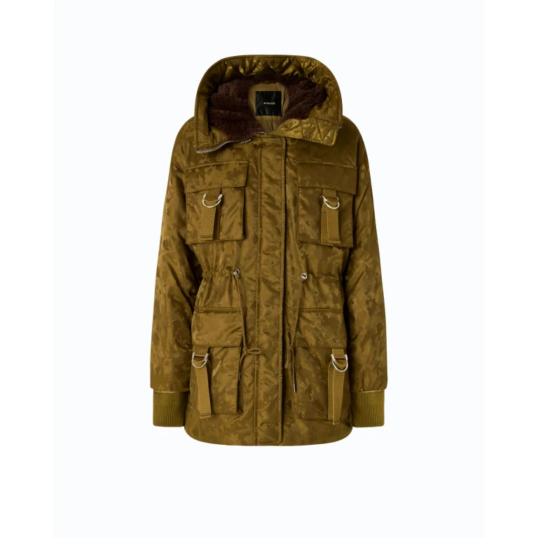 Doudoune en satin technique ร motif camouflage - 38