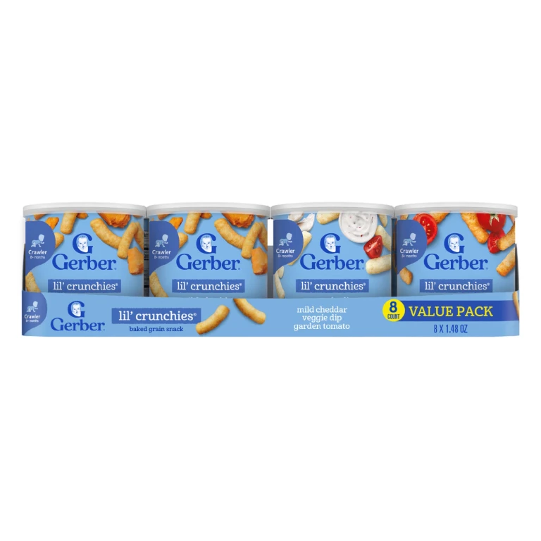 Lil' Crunchies Baked Grain Snack, Variety Pack, 1.48 oz., 8 ct.