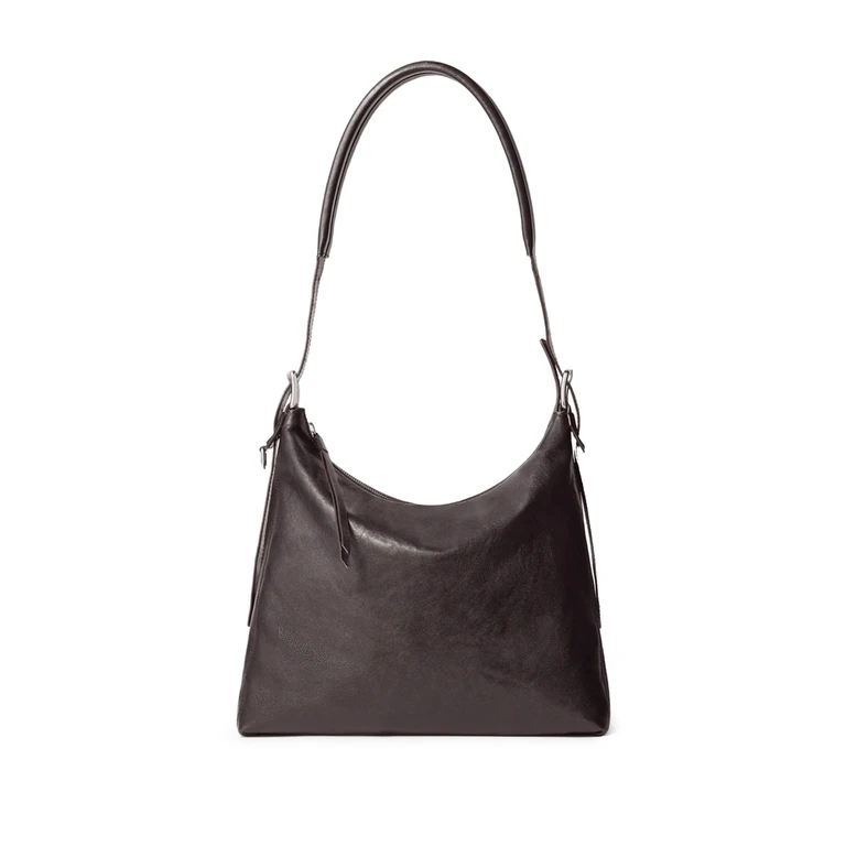 Small Belted Shoulder Bag In Leather