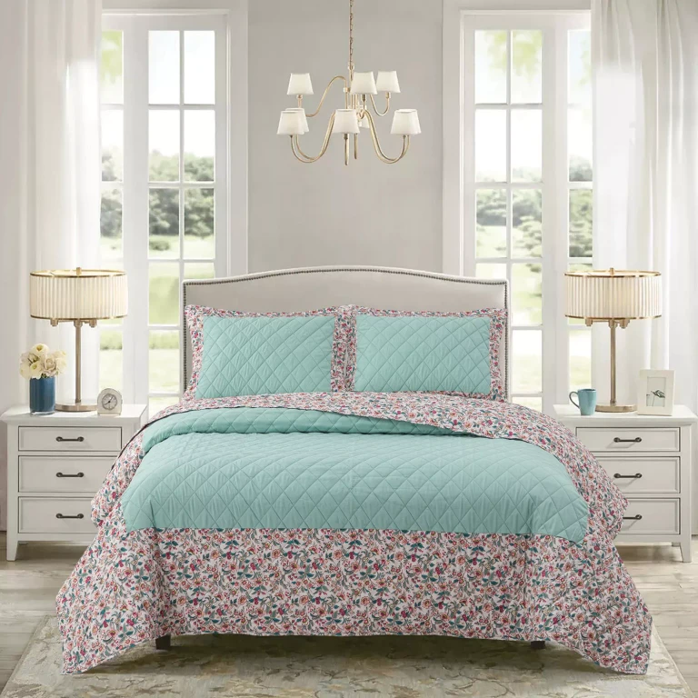 3PC QUILT SET:- Heart Floral, King