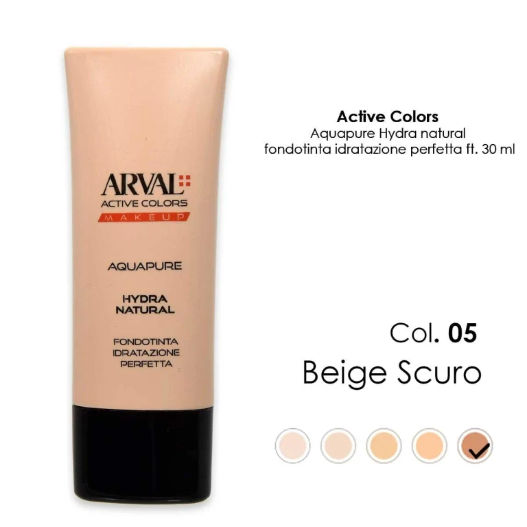 AQUAPURE - Hydra-natural n. 05 - dark beige perfect hydration foundation ft 30ml