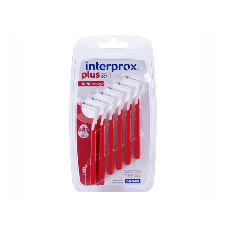 Interprox Plus 90° Mini Conical Interdental Brushes from 2 to 4mm x6