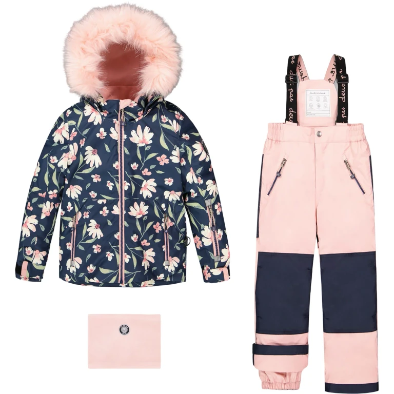Flower Print Play Two-Piece Snowsuit - Little Girl