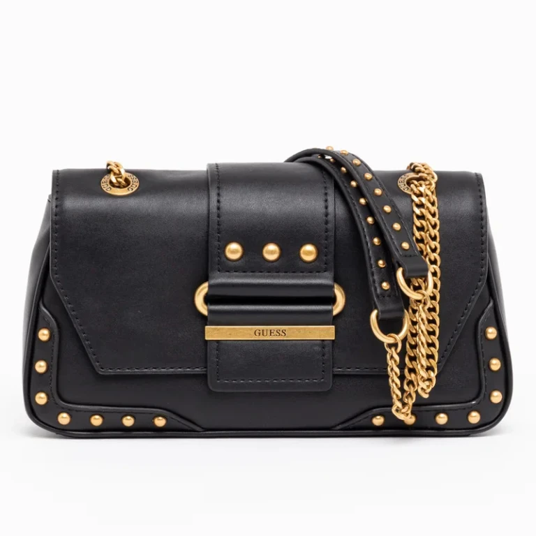 , Greta, Polyurethane, Fabric Shoulder Bag, Black, hwvb81 29210, 16 x 29 x 5.3 cm, Women's