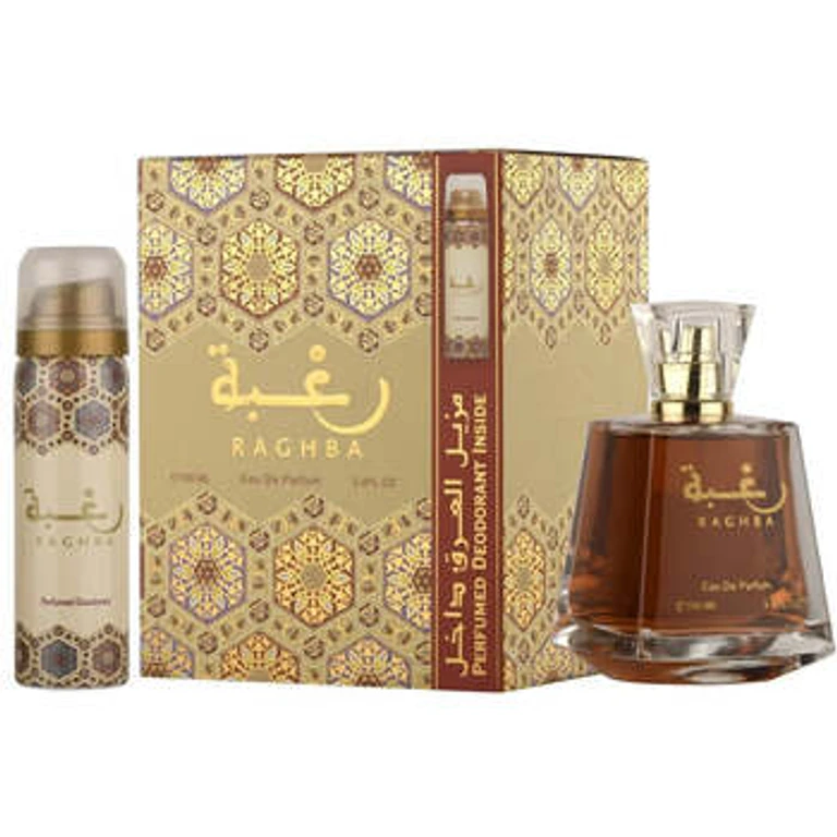 perfumes Raghbaset EDP 100 ml and deospray 50 ml