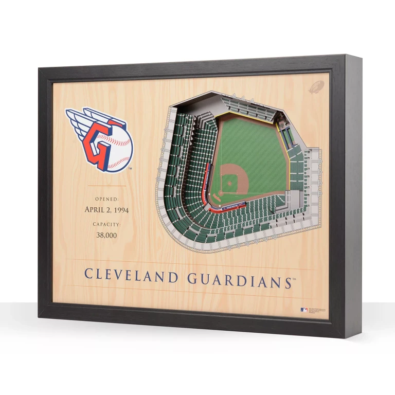 MLB 25-Layer Stadium View 3D Wall ArtCleveland Guardians:- Cleveland Guardians