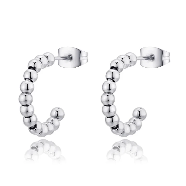 Thick Steel Hoop Earrings Shk37