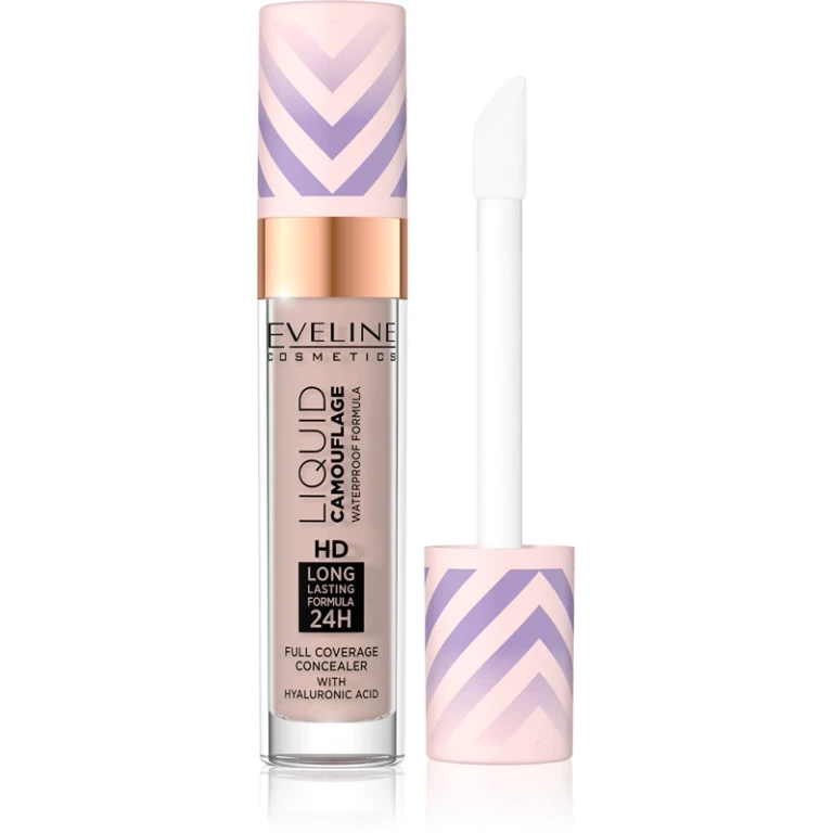 Liquid Camouflage Waterproof Concealer With Hyaluronic Acid Color 04 Light Almond 7.5 Ml