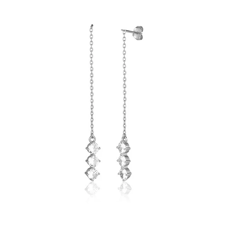 Unique Silver Earrings with Zirconia Svle1989Xh2Bi00