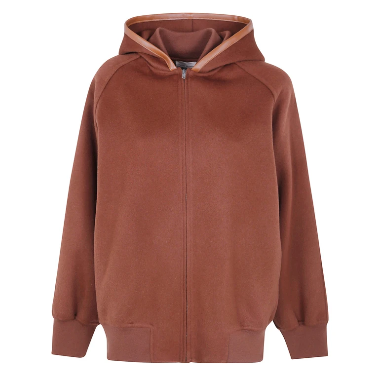 Jacket Hooded "Y6wv06 V13 Dark Leather"