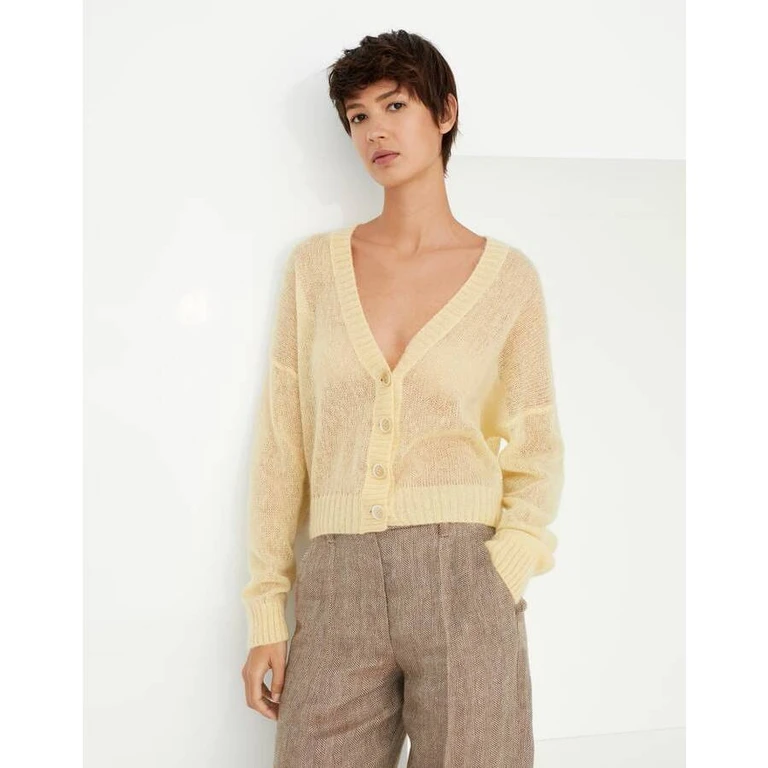 Wolight Yellow Wool Blend Sweater