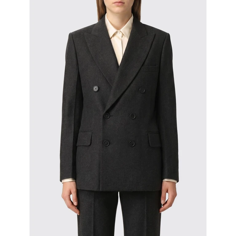 Double-Breasted Wool Blazer with Peak Lapels (1324WJK005568C9891)
