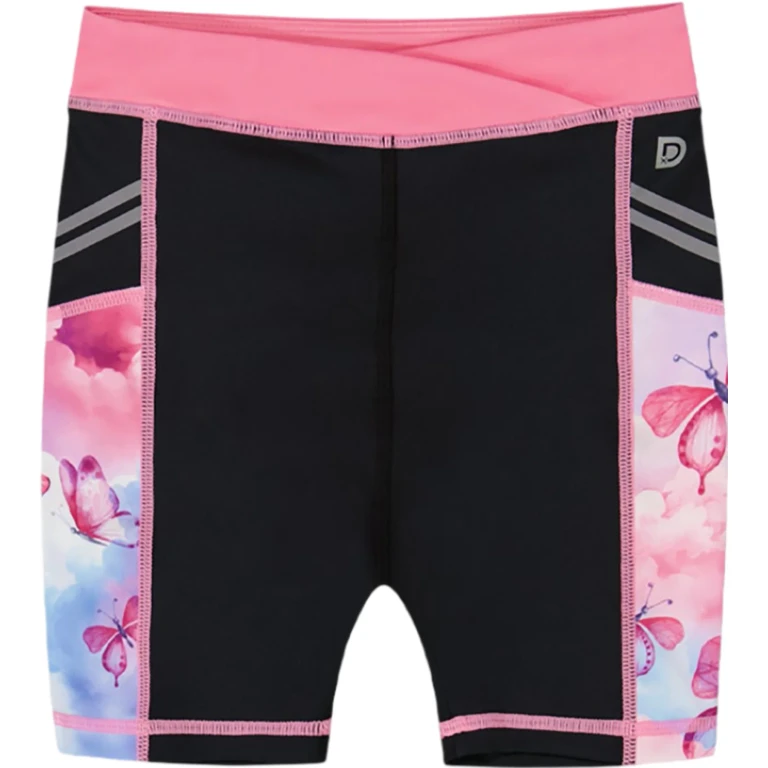 Printed Athletic Biker Shorts - Little Girl