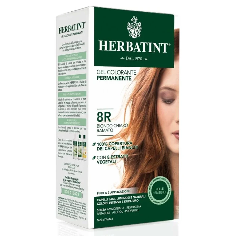 Permanent Coloring Gel 8R Light Copper Blonde Herbatint 170ml