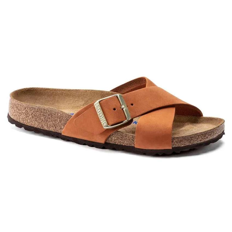 Women's Siena Nubuck Leather Pecan Sandals