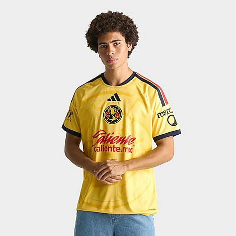 Club America 26-27 Home Soccer Jersey in Impact Yellow/Legend Ink