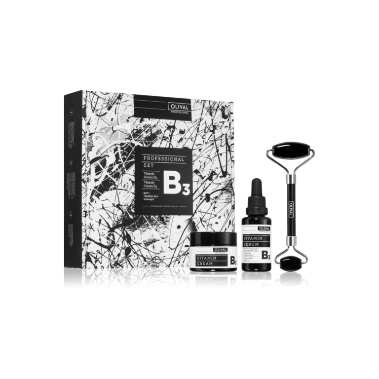 Professional B3 facial care kit for oily and combination skin Vitamin cream for oily and combination skin 50 ml + light facial serum for combin