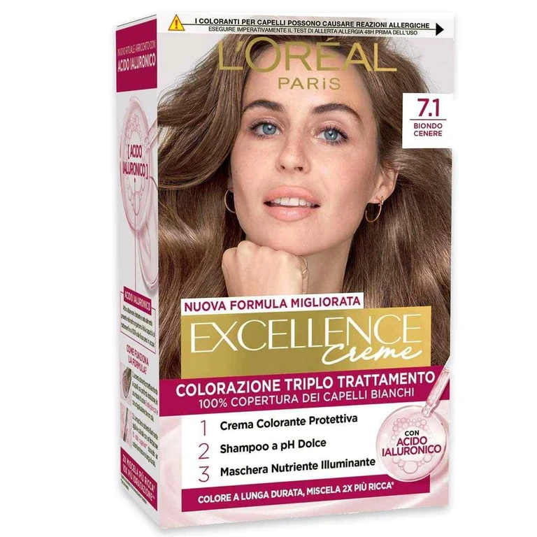 L'Oreal Excellence Triple Treatment Color No. 7.1 Ash Blonde