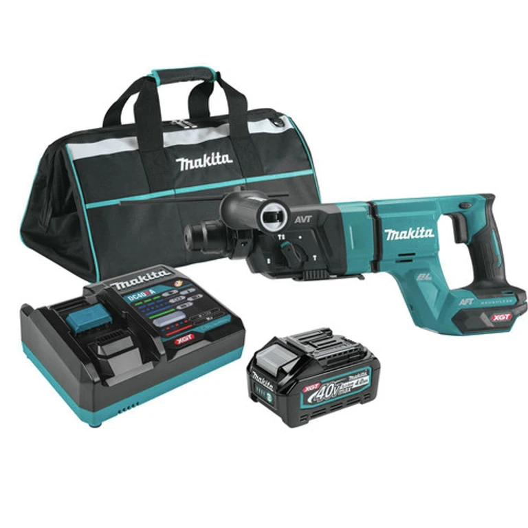 40V max XGT Brushless Lithium-Ion 1-1/8 in. Cordless AFT/AWS Capable Accepts SDS-PLUS Bits AVT D-Handle Rotary Hammer Kit (4 Ah)