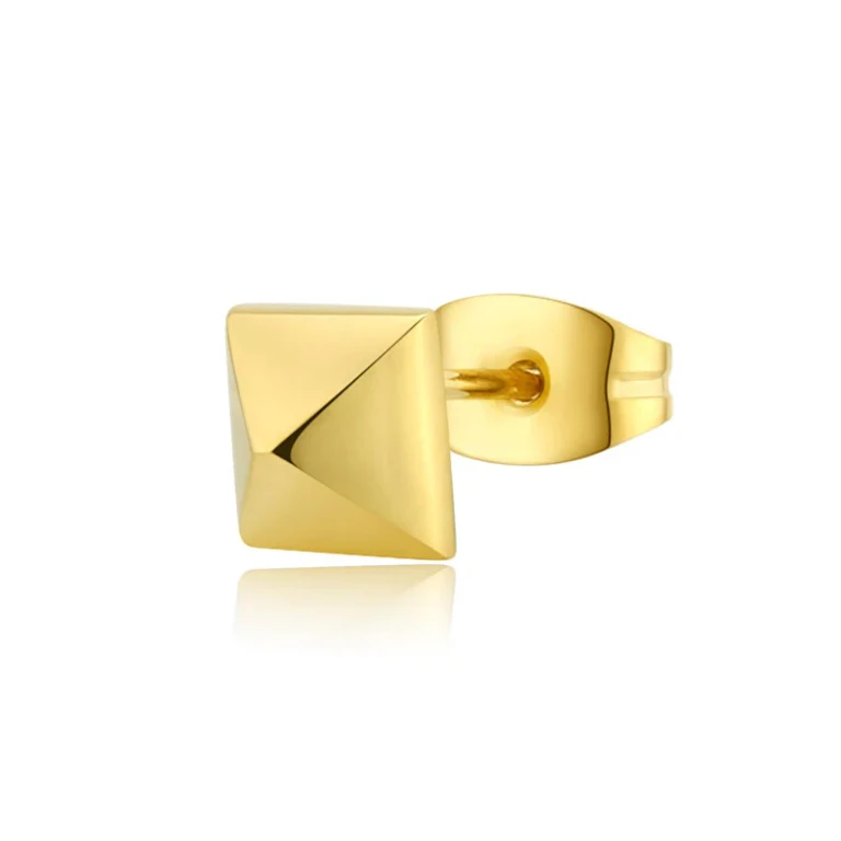 Single Earring Snap Snp25 In Gold-Plated Steel