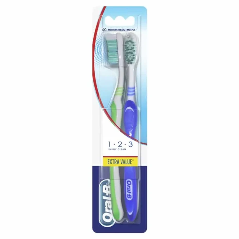 Oral-B Shiny medium toothbrush Clean 2 units
