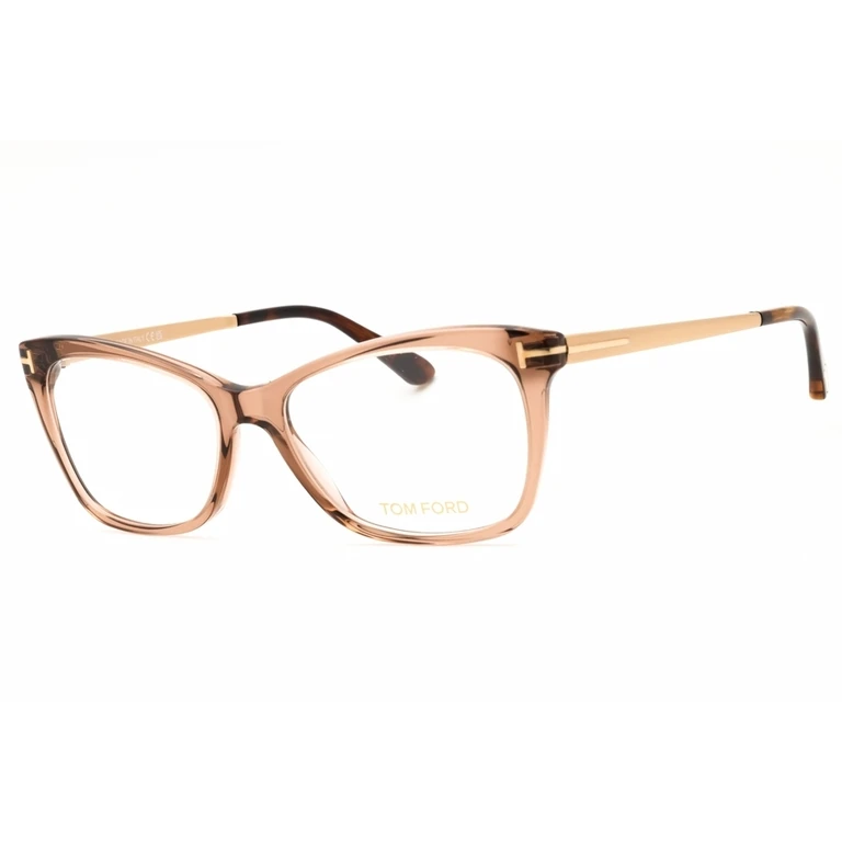 Ladies Shiny Light Brown Cat Eye Eyeglass Frames FT5353 045 52