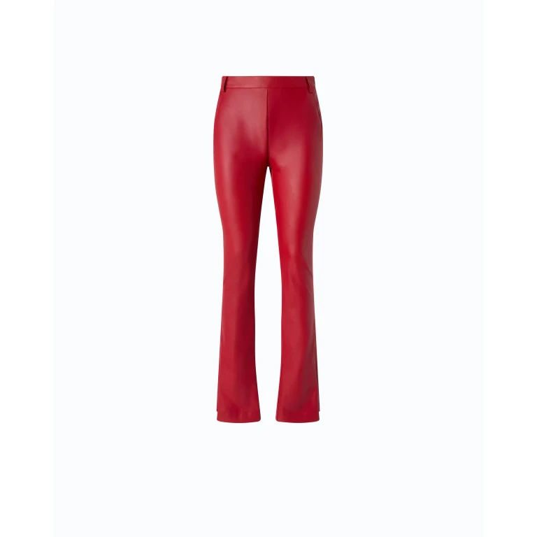Pantalon slim évasé façon cuir nappa - 36