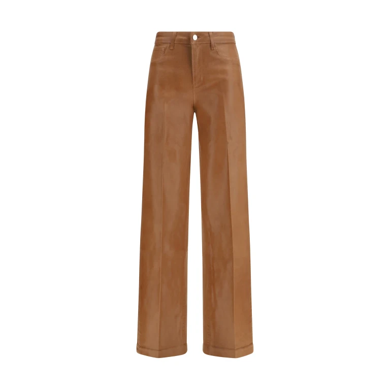 Wide Leg Jeans Clayton Light Cognac Coated