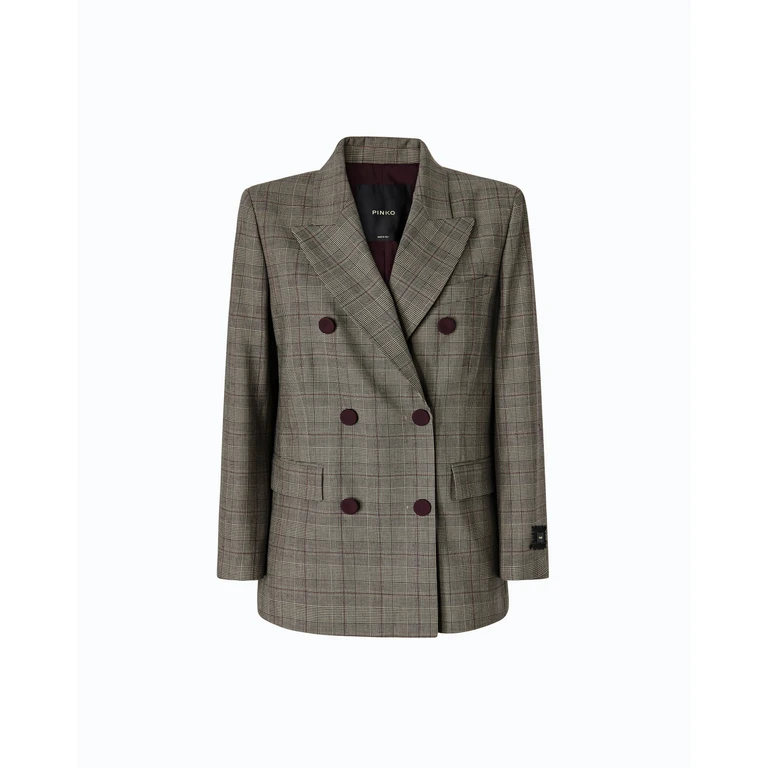 Veste croisée à carreaux - 36