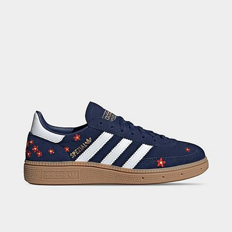 Big Kids Originals Handball Spezial Casual Shoes in Dark Blue/Cloud White/Gum Size: 3.5