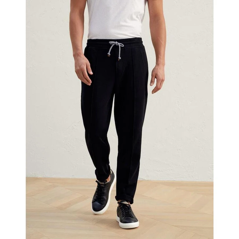 Black Tailored Drawstring Trousers
