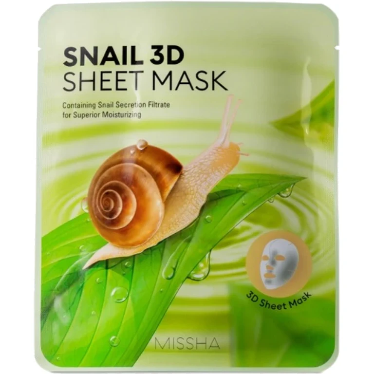 Snail 3D hydrating face mask with snail extract 23 g