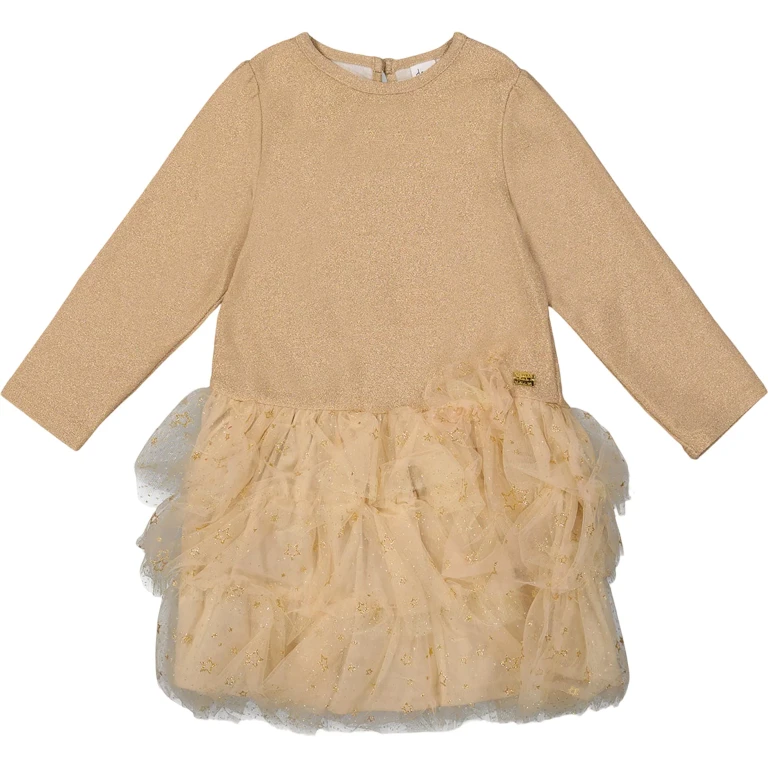 Glittering Mesh Skirt Party Dress - Little Girl