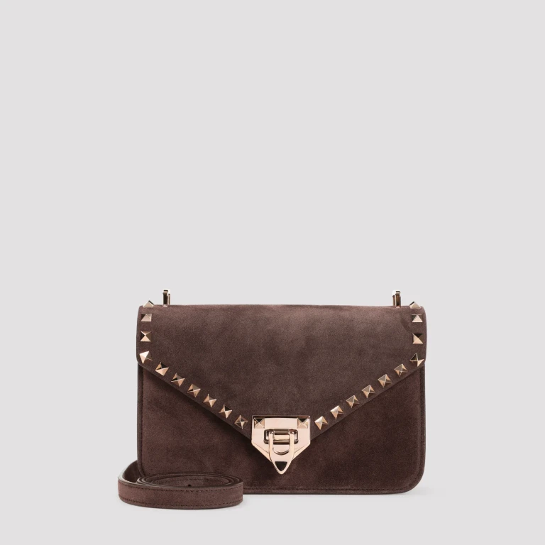 Rockstud Suede Small Shoulder Bag