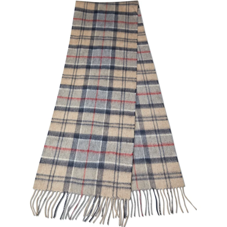 Wool Cashmere Tartan Scarf - Unisex