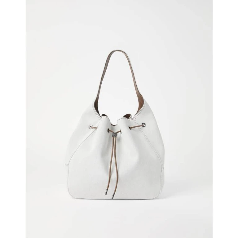 Off White Cotton Linen Bag