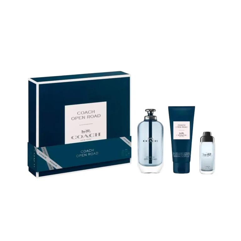 Set Coach: Open Road Eau De Toilette For Men 100 ml + Open Road Eau De Toilette For Men 15 ml + Open Road Shower Gel For All Skin Types 100 ml
