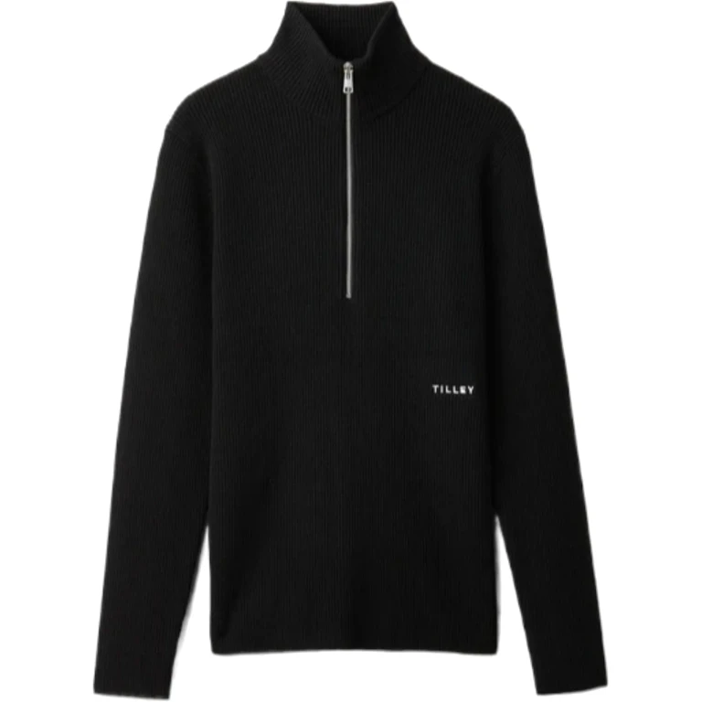 Stretch Merino Zip Turtleneck Jumper - Women's