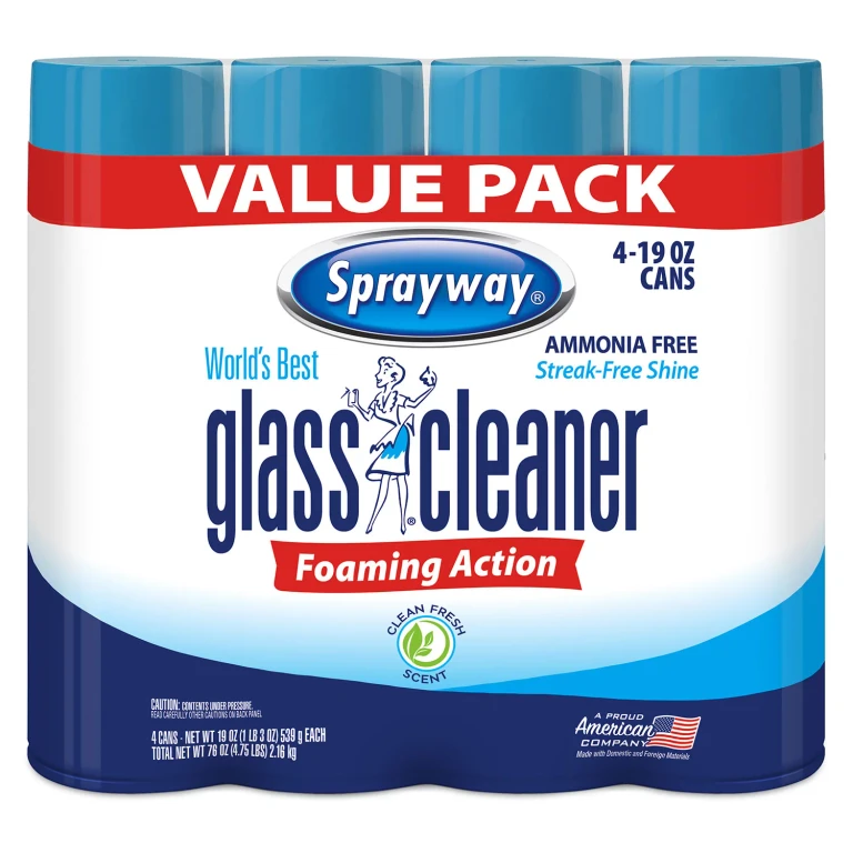 Glass Cleaner (19 oz cans, 4pk):- 4 pk.