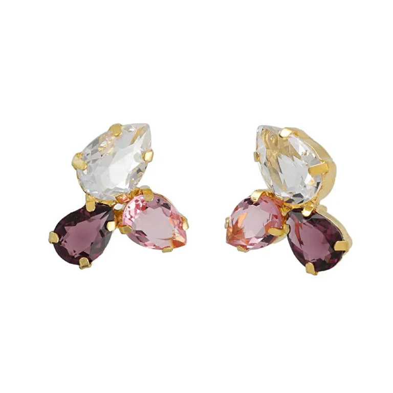 Beautiful Gold-Plated Earrings with Glory Crystals A4902-26Dt
