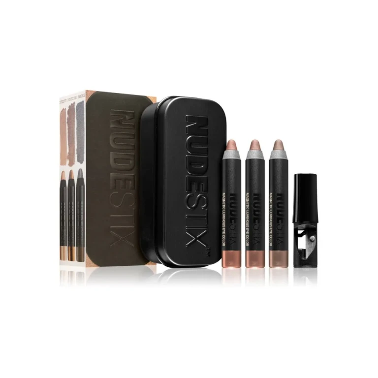 Nude Metallic Mini Eye Makeup Palette Kit Universal Eye Pencil 2.5g + Luminous Smoke Universal Eye Pencil 2.5g + Burnish Universal Eye Pencil